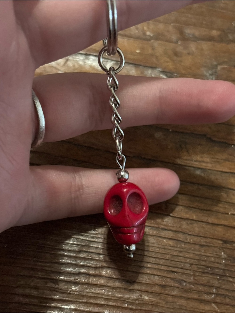 Red Skull Keychain Pendant Accessories